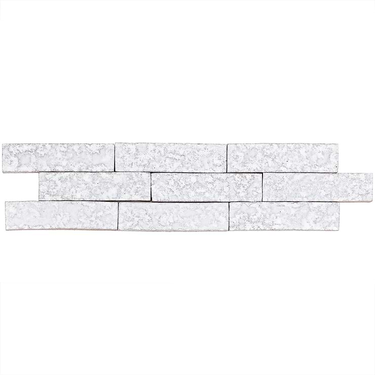 Easton Mesa Polished White 2x8 Clay Tile