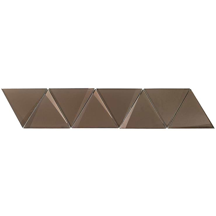 Remington Bronze Beveled Triangles Glass Mosaic Tile