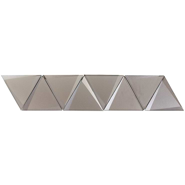 Remington Sepia Beveled Triangles Glass Mosaic Tile