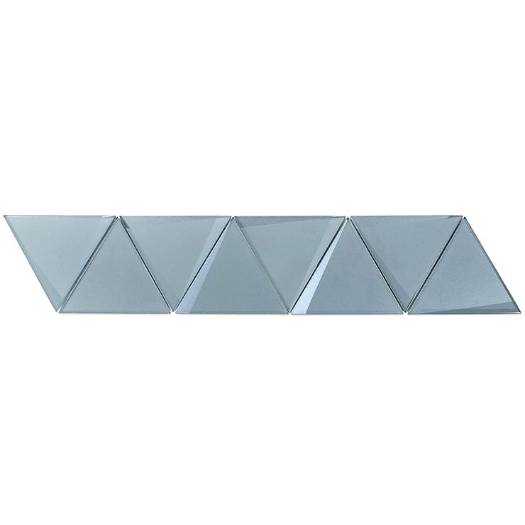 Remington Sage Beveled Triangles Glass Mosaic TIle