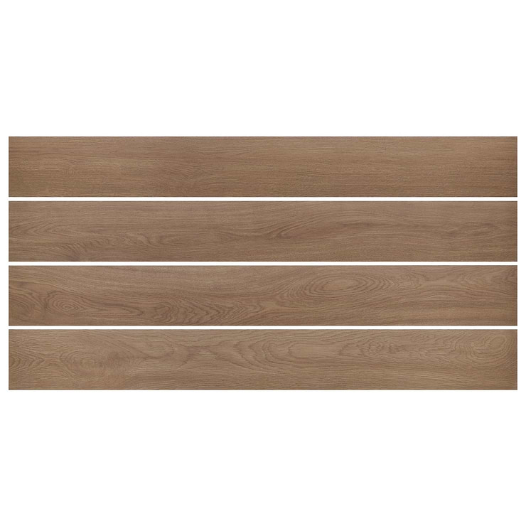Oaktree Elegant Dark Brown 7x60 XL Wood Look Matte Porcelain Tile
