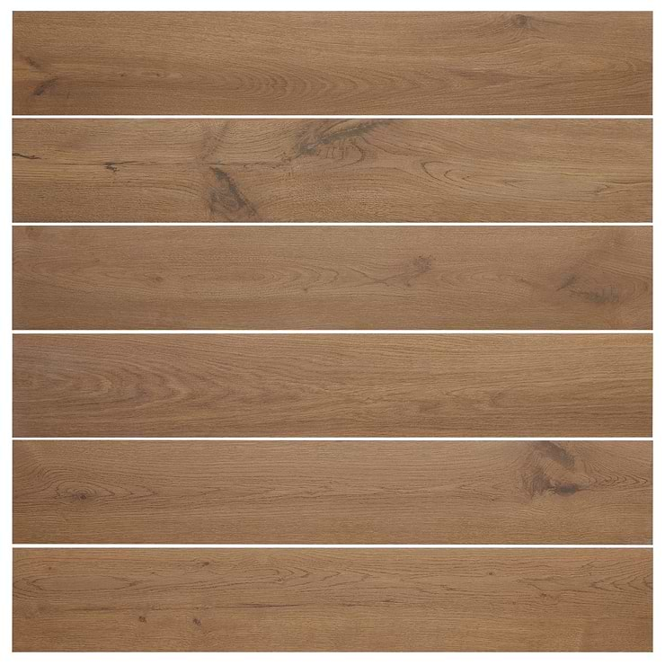 Oaktree Natural Dark Brown 8x48 Wood Look Matte Porcelain Tile