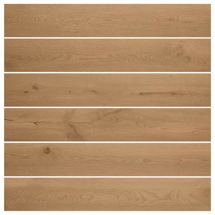 Oaktree Natural Copper Brown 8x48 Wood Look Matte Porcelain Tile