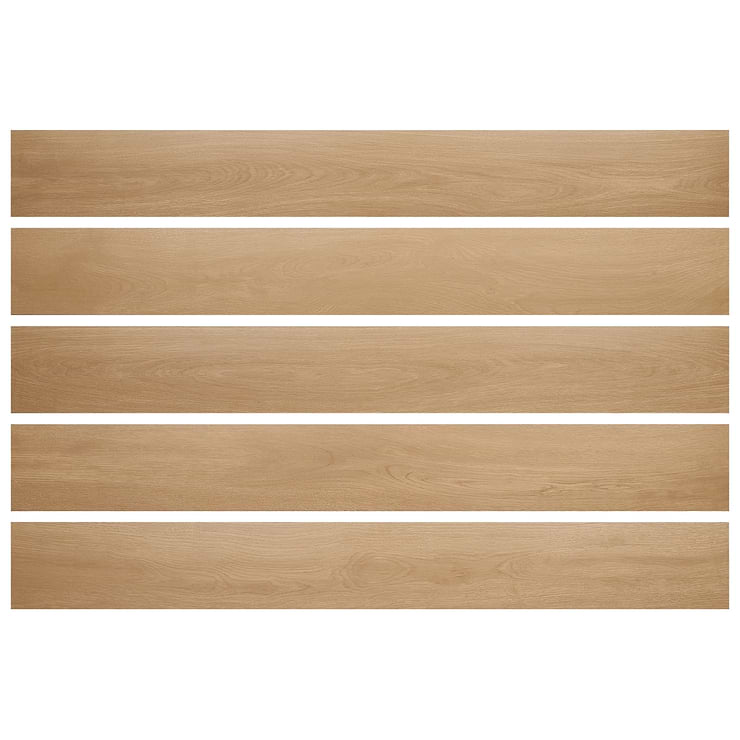 Oaktree Elegant Pale Brown 7x60 XL Wood Look Matte Porcelain Tile