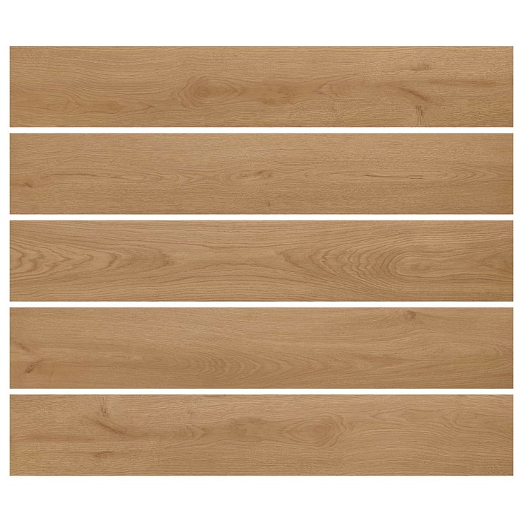 Oaktree Natural Pale Brown 8x48 Wood Look Matte Porcelain Tile