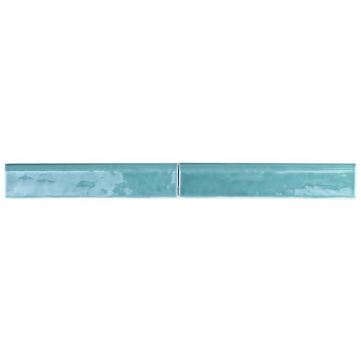 Seaport Aquamarine 2x10 Polished Ceramic Bullnose