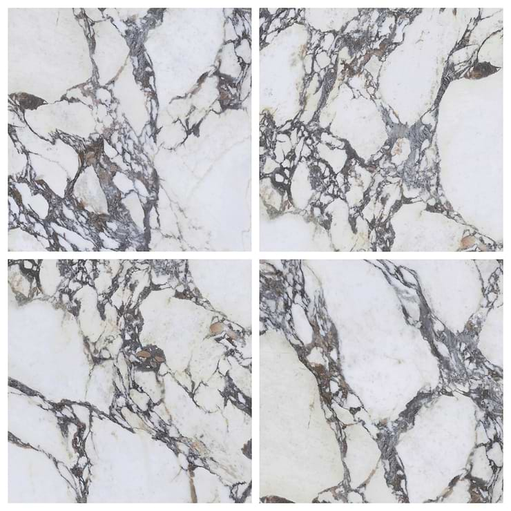 Autograph Arabescato White 48x48 Marble Look Satin Porcelain Tile