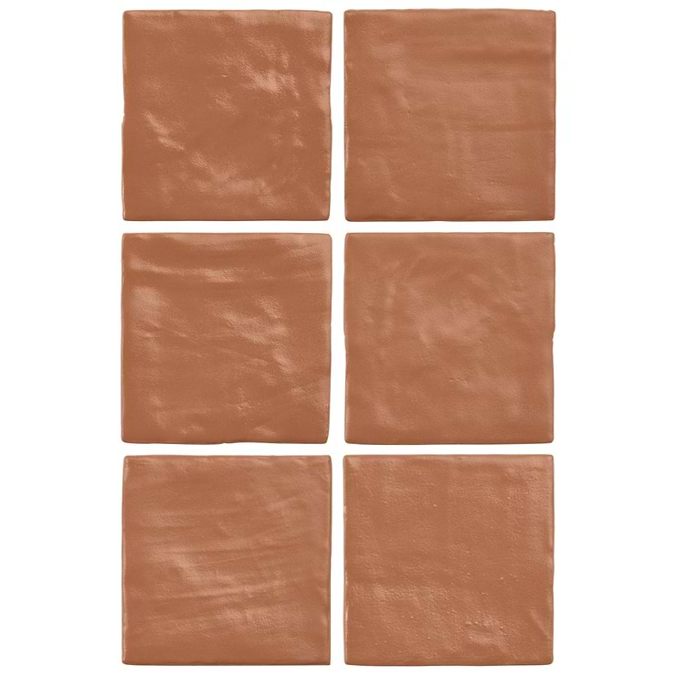 Montauk Terracotta 4x4 Mixed Finish Ceramic Tile