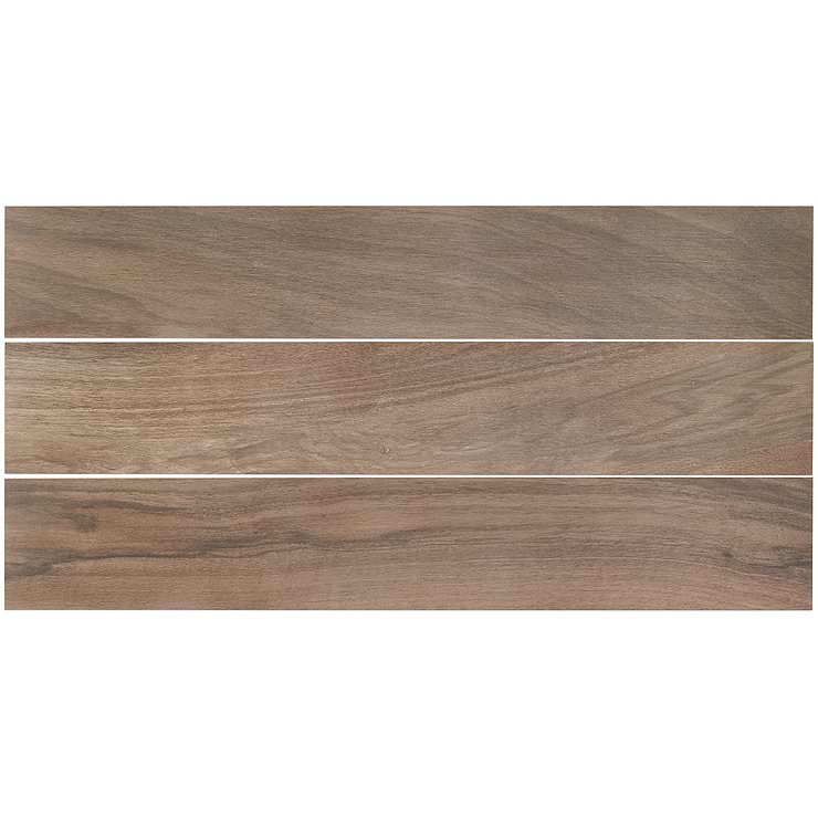 Silkwood Walnut Brown 8x48 Matte Porcelain Wood Look Tile