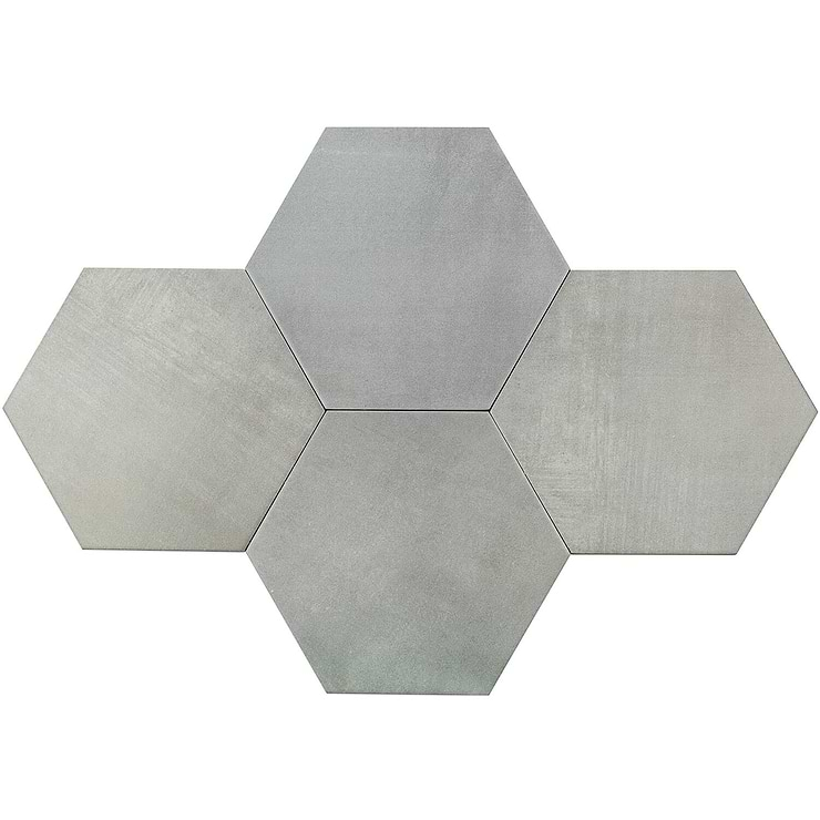 Paige Grigio 10" Hexagon Matte Cement Look Porcelain Tile