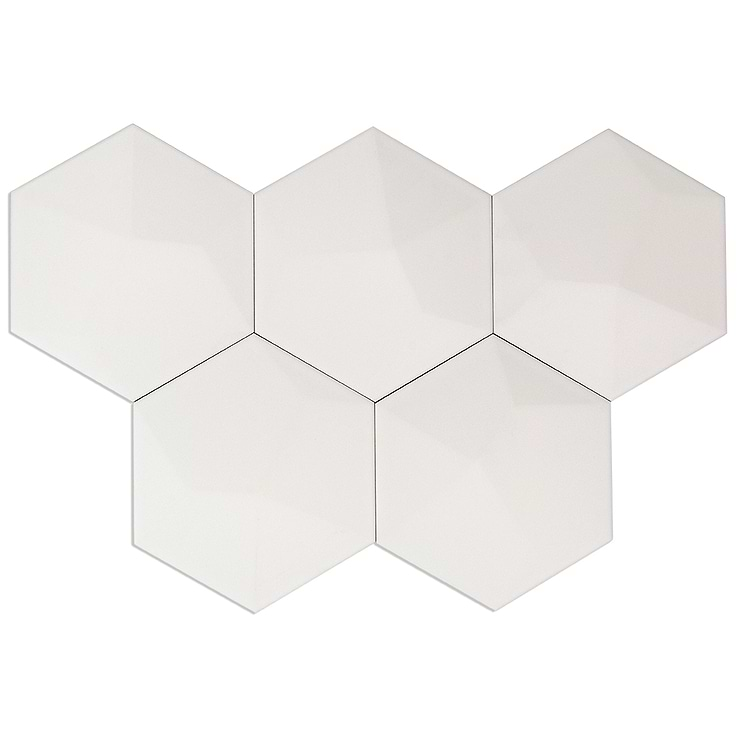 Exagoni Dimension Blanco Matte Hexagon Ceramic Tile