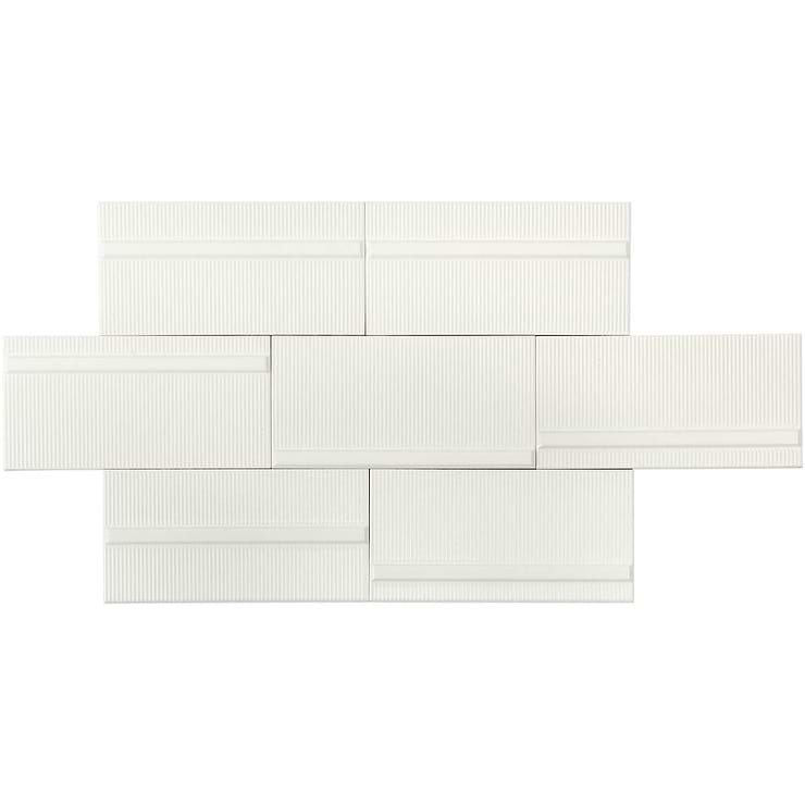 Vector Reverb Hueso 4x8 Polished Ceramic Tile