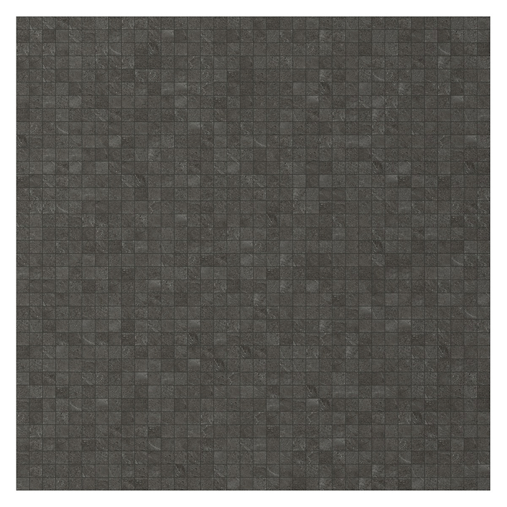 Era Charcoal Black 2x2 Limestone Look Matte Porcelain Mosaic Tile