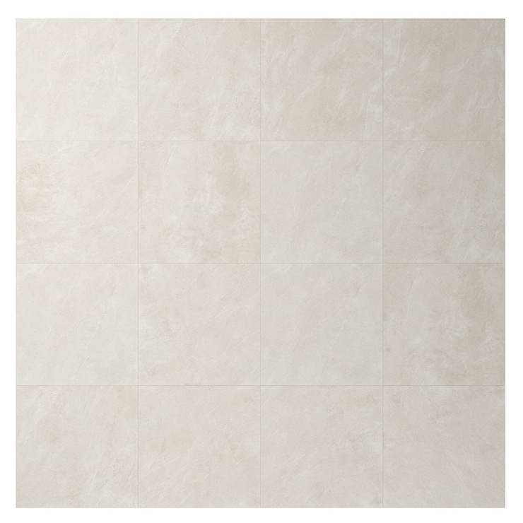 Era Linen White 48x48 Limestone Look Matte Porcelain Tile