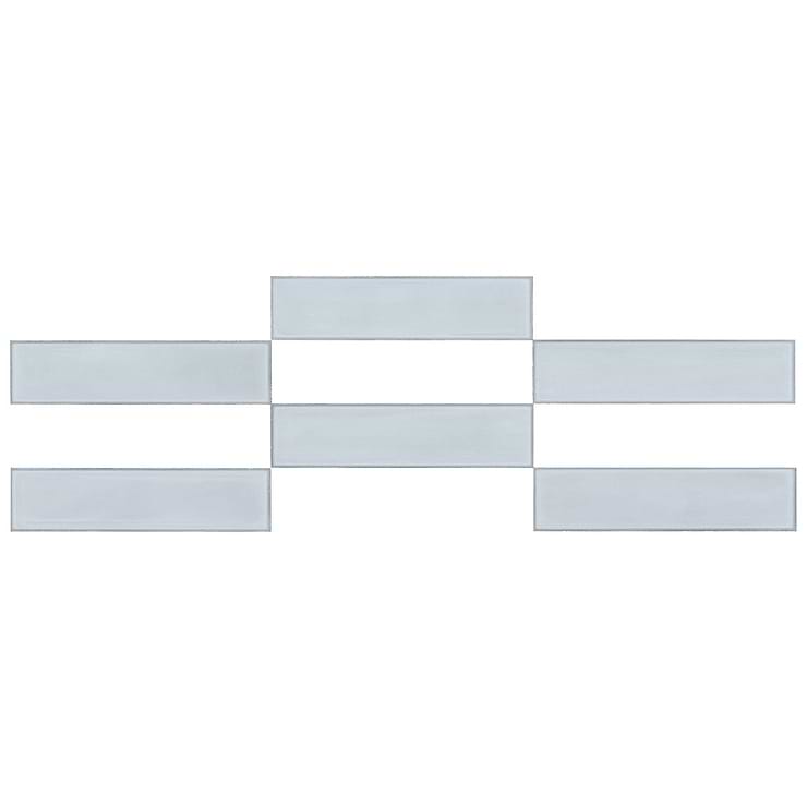 Stacy Garcia ArtBlock Azure Light Blue 4x16 Matte Porcelain Tile