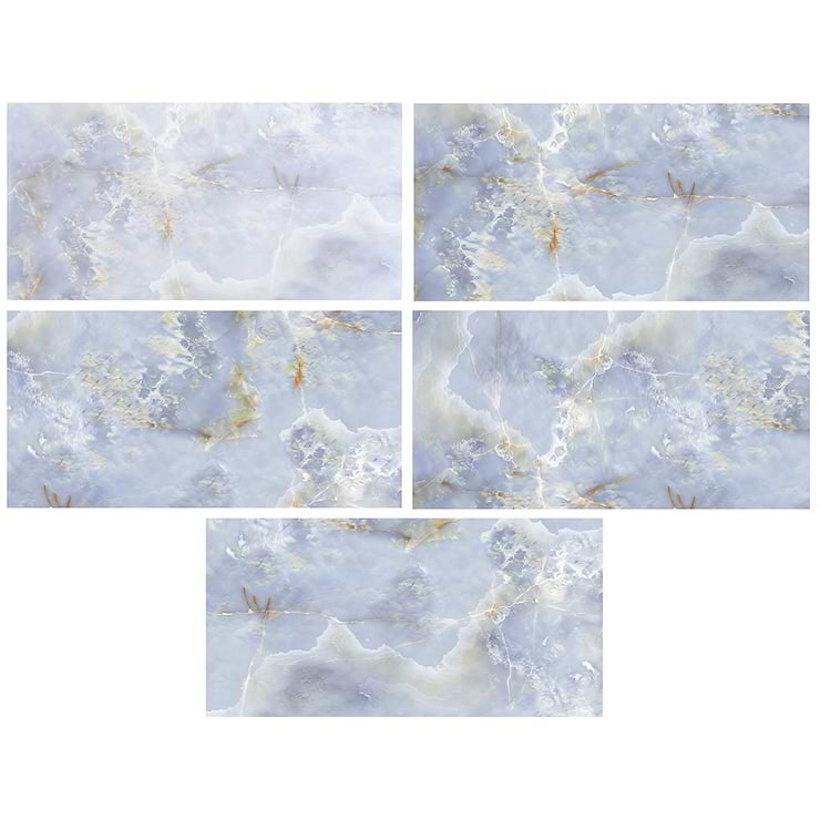 Lumina Onyx Caspian Blue 24x48 Polished Porcelain Tile