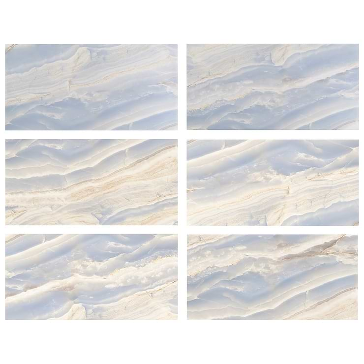 Lumina Onyx Opera Blue 24x48 Polished Porcelain Tile