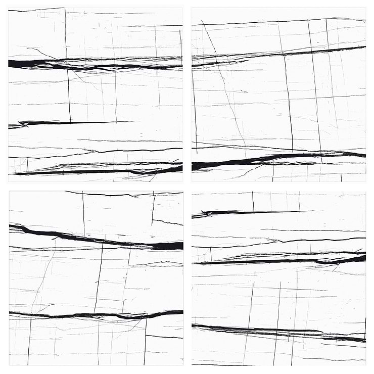 Lumina Sahara Noir Black & White 24x24 Polished Porcelain Tile