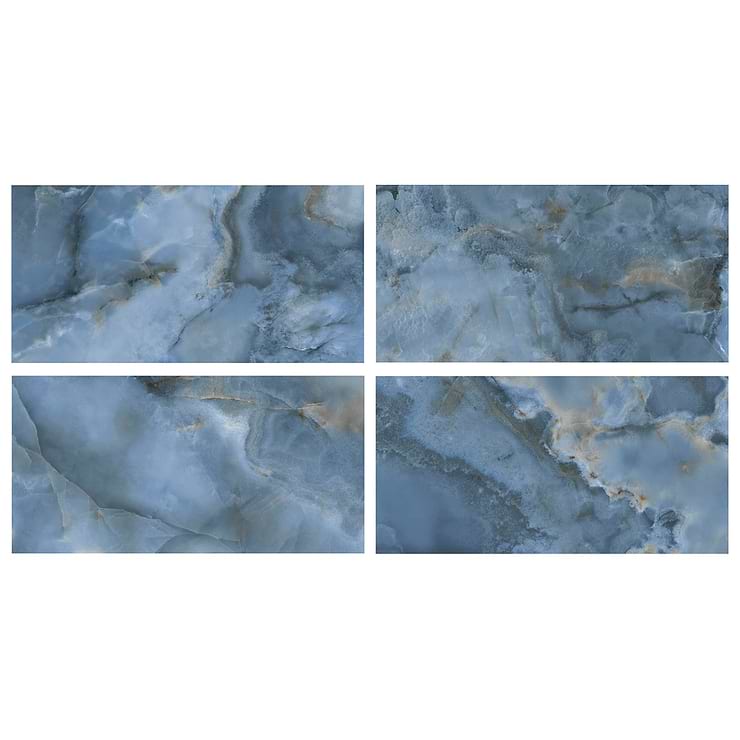 Jewel Onyx Blue 24x48 Polished Porcelain Tile