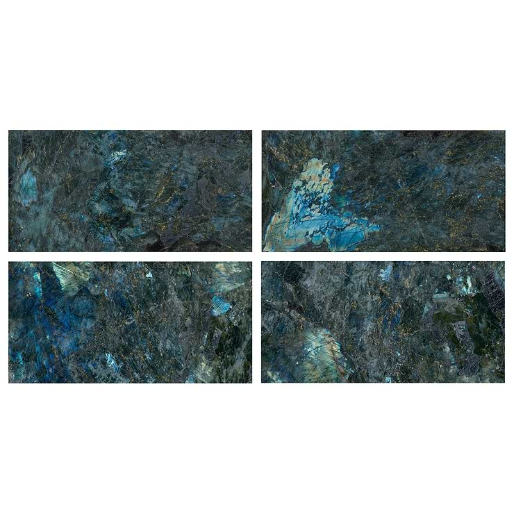 Jewel Onyx Labradorite Blue 24x48 Polished Porcelain Tile