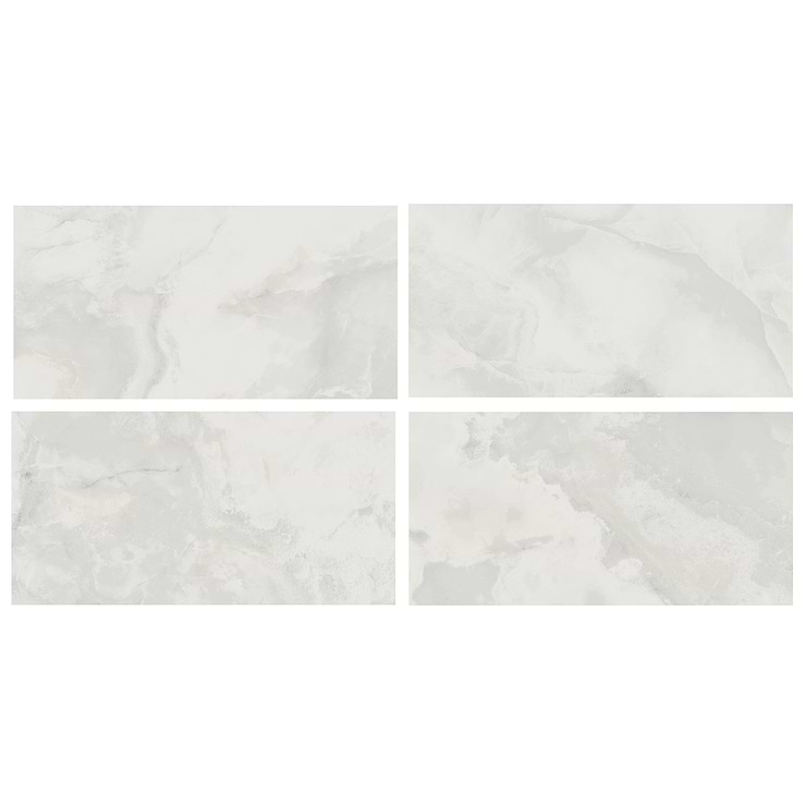 Jewel Onyx White 24x48 Polished Porcelain Tile