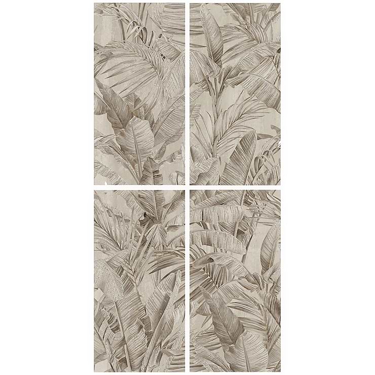 Art Gallery by Paula Purroy Golden Field Ivory Gray and White 24x48 Artisan Decor Matte Porcelain Tile