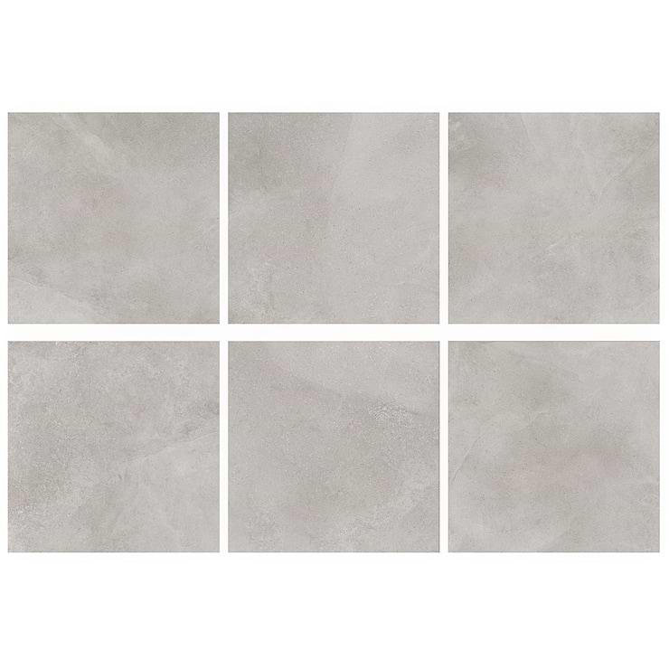 New Rock Fumo Light Gray 48x48 Limestone Look Matte Porcelain Tile