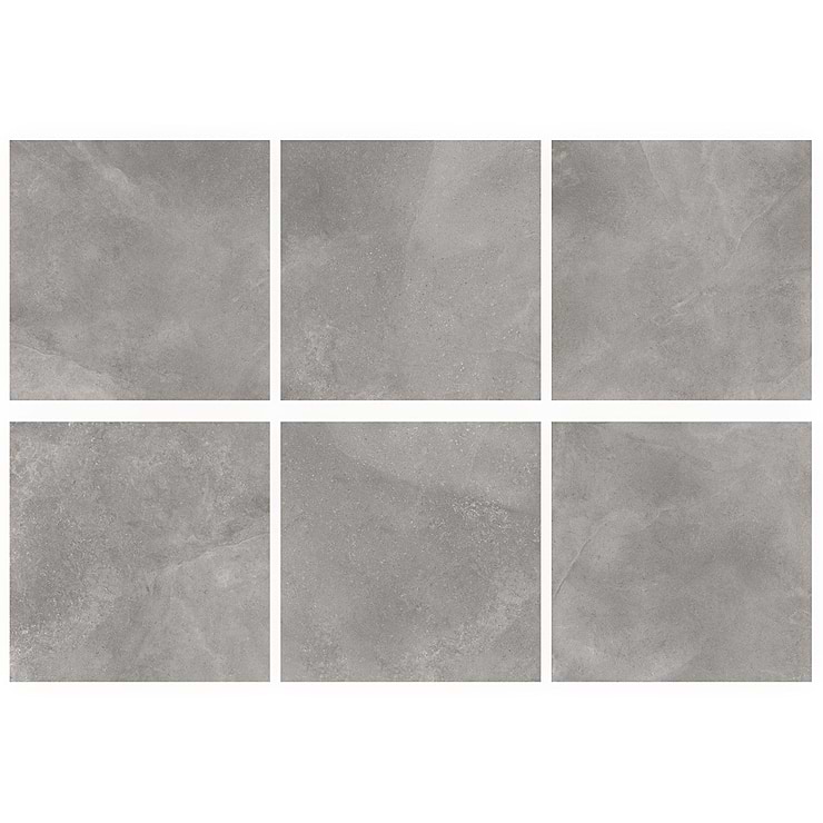 New Rock Fossil Dark Gray 48x48 Limestone Look Matte Porcelain Tile
