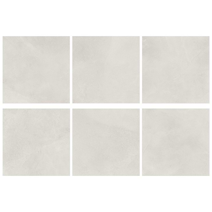 New Rock Perla White 48x48 Limestone Look Matte Porcelain Tile