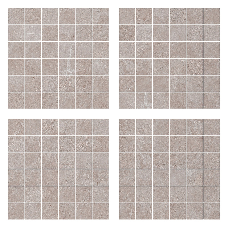 Era Caramel Brown 2x2 Limestone Look Matte Porcelain Mosaic Tile