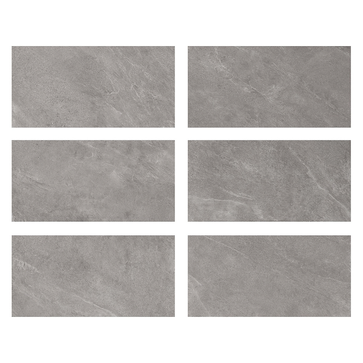 Era Slate Gray 12x24 Limestone Look Matte Porcelain Tile