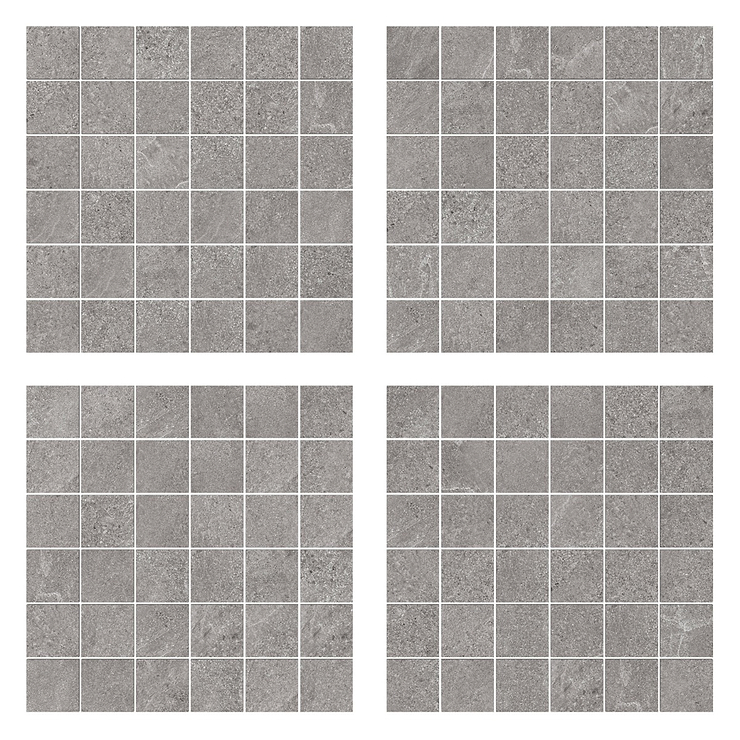 Era Slate Gray 2x2 Limestone Look Matte Porcelain Mosaic Tile