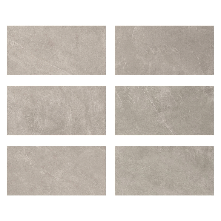 Era Silver Gray 12x24 Limestone Look Matte Porcelain Tile