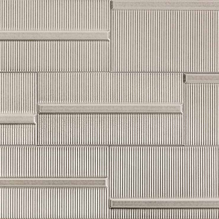 Vector Reverb Gris 4x8 Polished Ceramic Tile