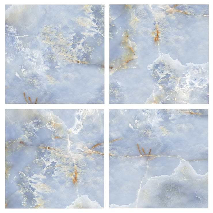 Lumina Onyx Caspian Blue 24x24 Polished Porcelain Tile