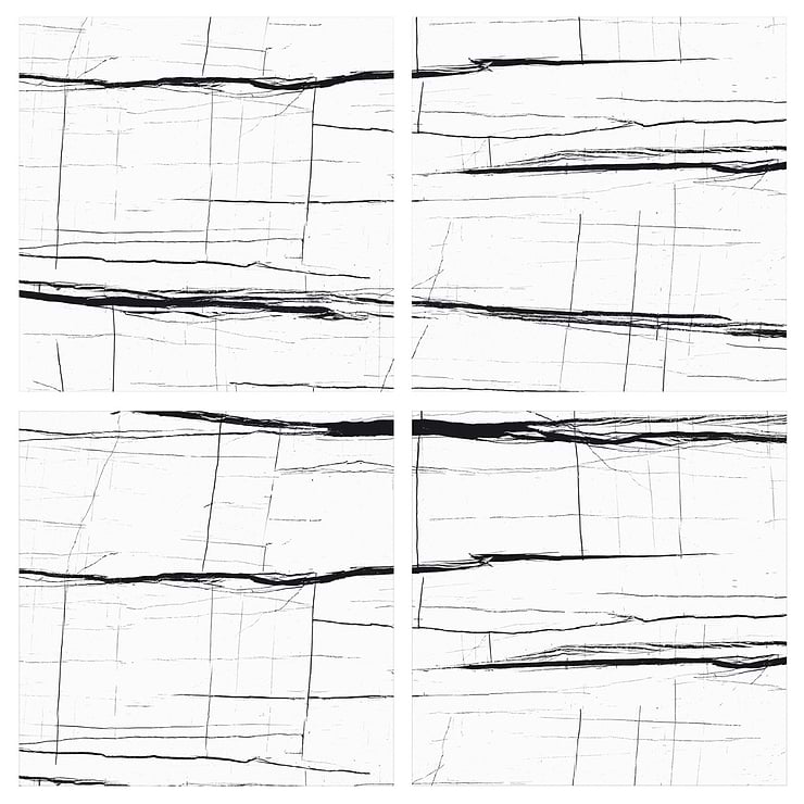Lumina Sahara Noir Black & White 24x24 Polished Porcelain Tile