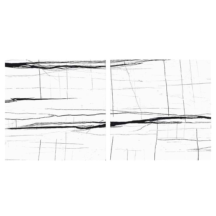 Lumina Sahara Noir Black & White 24x24 Polished Porcelain Tile
