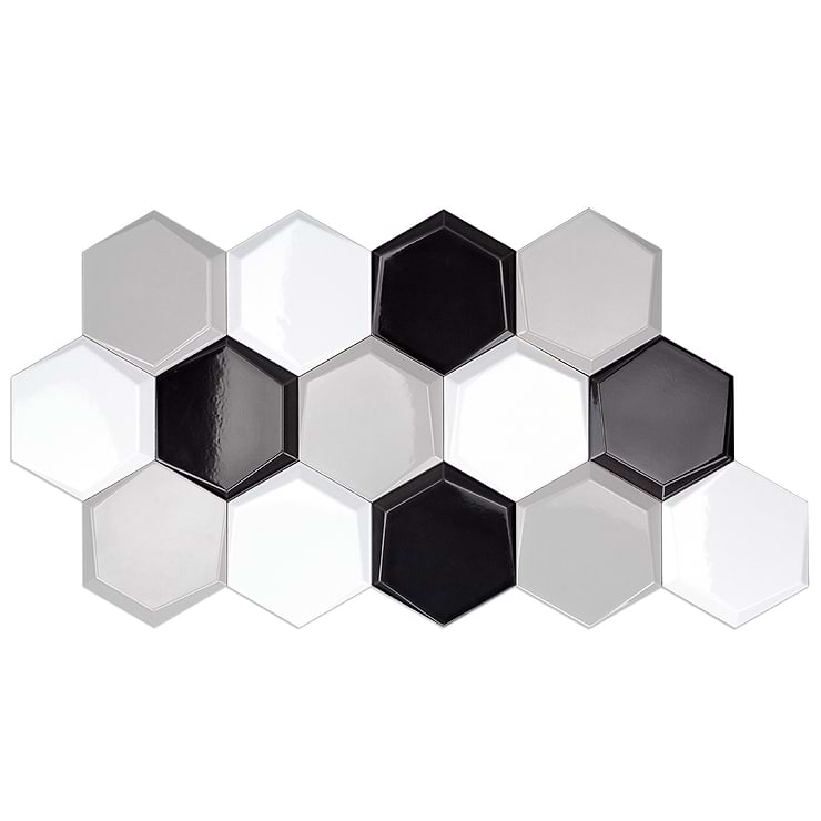 Exagoni Dimension Blanco Brillo Hexagon Ceramic Tile