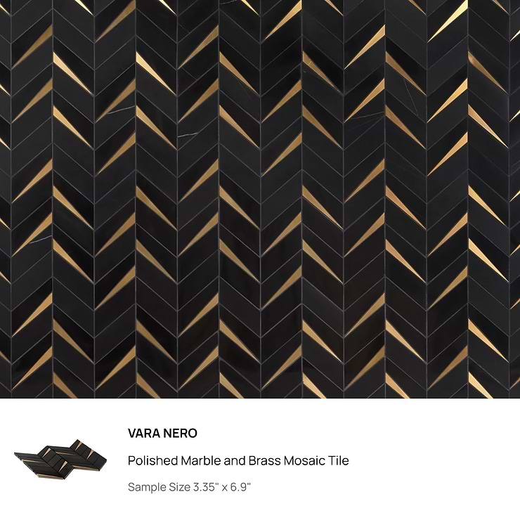 Top Selling Black and Gold Marble Tiles Sample Bundle (5)