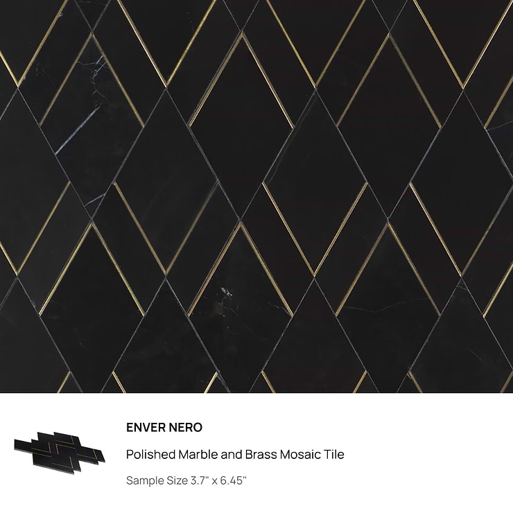 Top Selling Black and Gold Marble Tiles Sample Bundle (5)