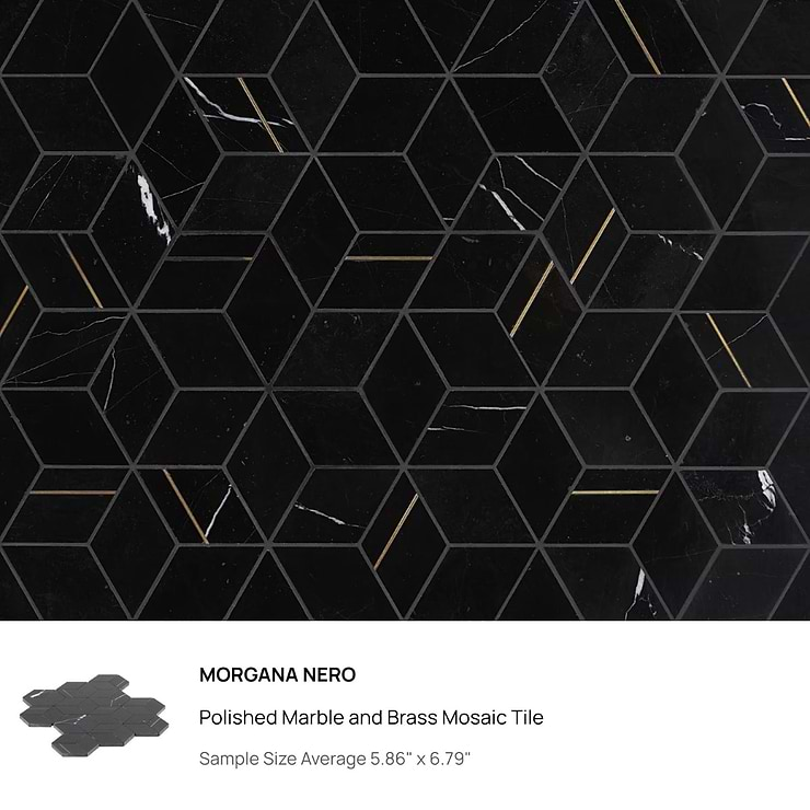 Top Selling Black and Gold Marble Tiles Sample Bundle (5)