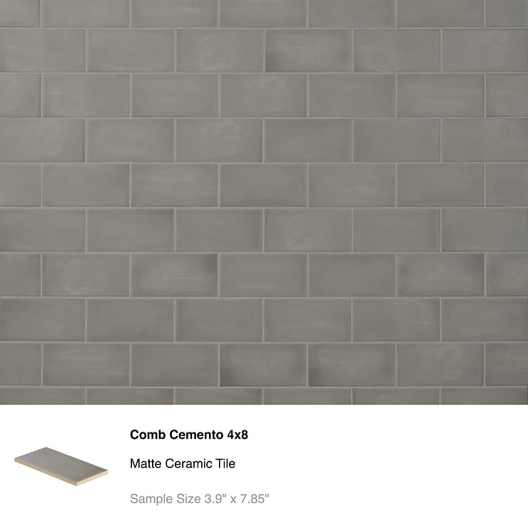 Top Selling Gray Porcelain and Ceramic Subway Tiles Sample Bundle (5)