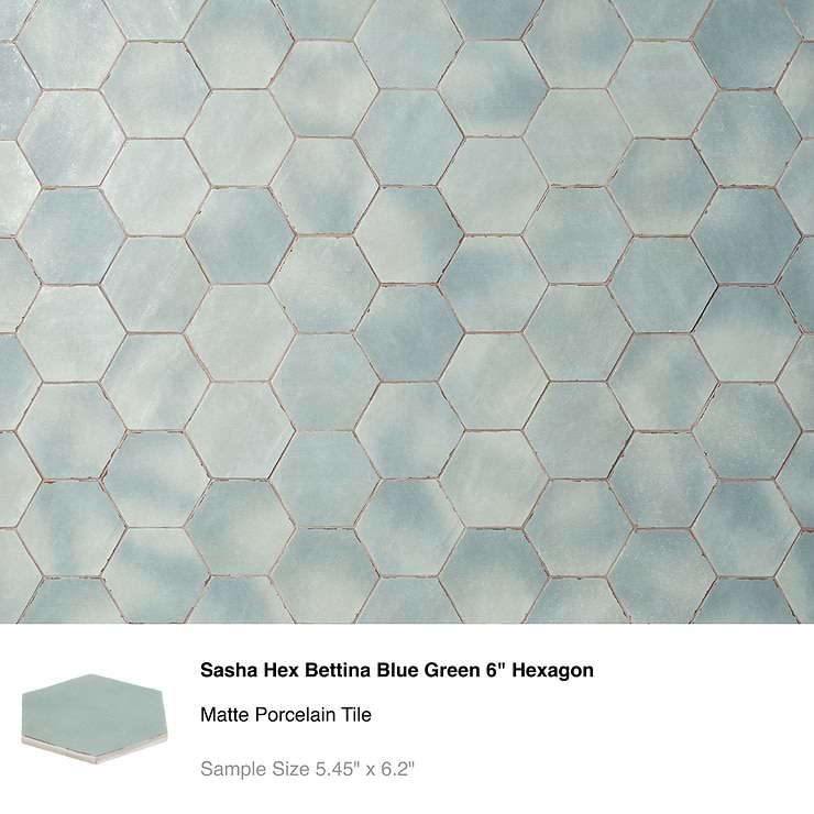 Top Selling Green Porcelain Hexagon Tiles Sample Bundle (5)