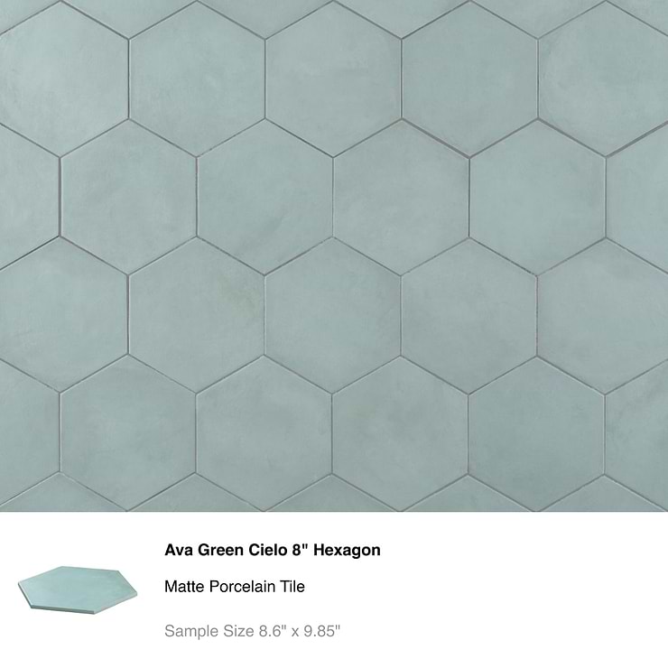 Top Selling Green Porcelain Hexagon Tiles Sample Bundle (5)