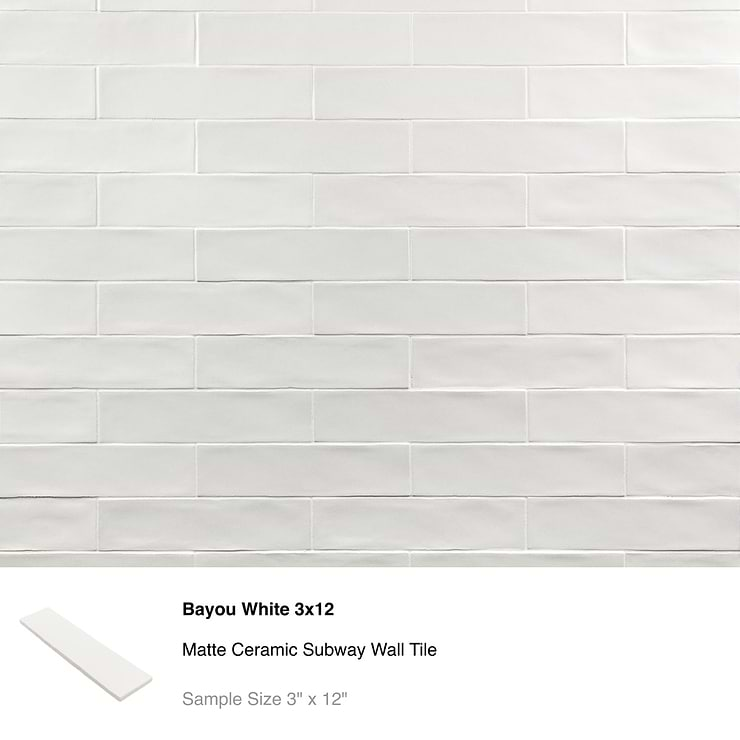 Top Selling White Ceramic Subway Tiles Sample Bundle (5)