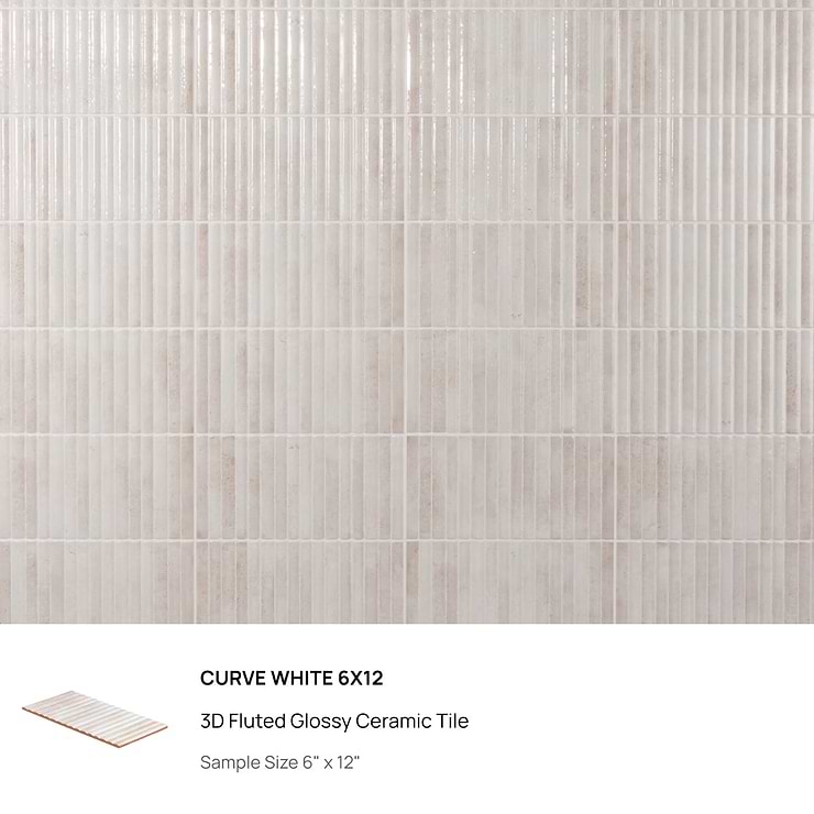 Top Selling White 3D Porcelain and Ceramic Tiles Sample Bundle (5)