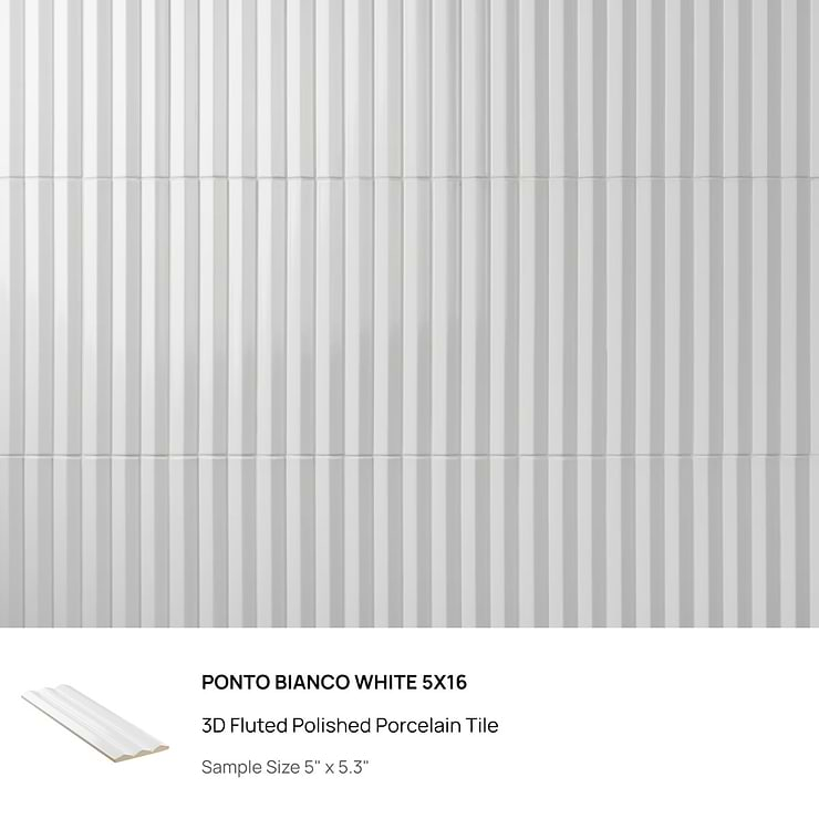 Top Selling White 3D Porcelain and Ceramic Tiles Sample Bundle (5)