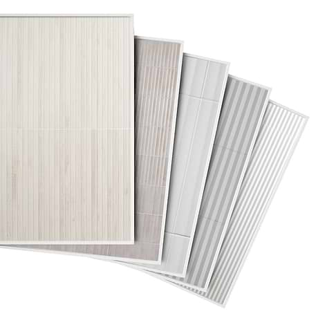 Top Selling White 3D Porcelain and Ceramic Tiles Sample Bundle (5)