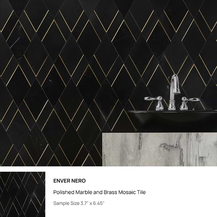 Top Selling Black and Gold Marble Tiles Sample Bundle (5)