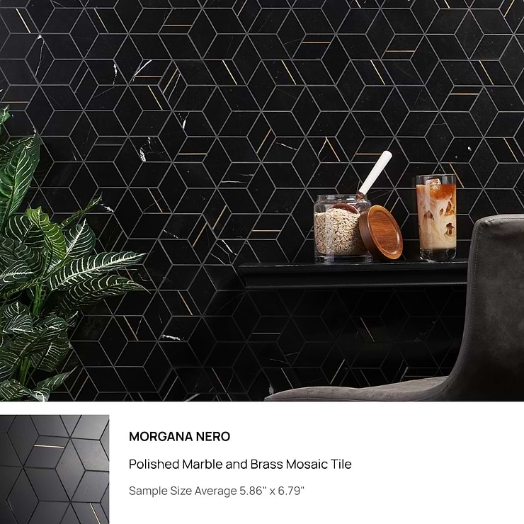 Top Selling Black and Gold Marble Tiles Sample Bundle (5)